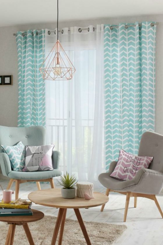 rideau salon scandinave