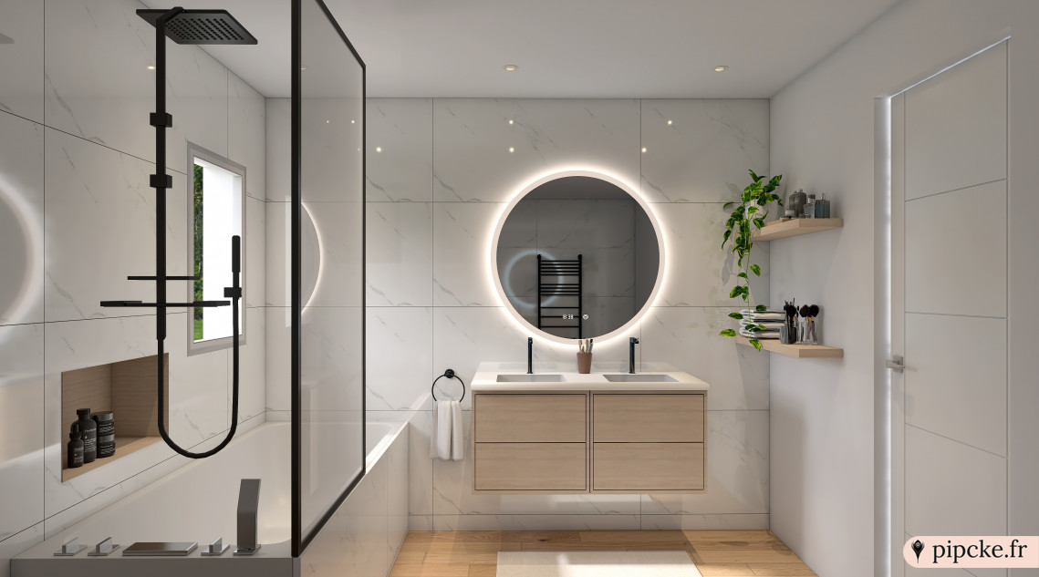 Une salle de douche moderne et pratique - Côté Maison
