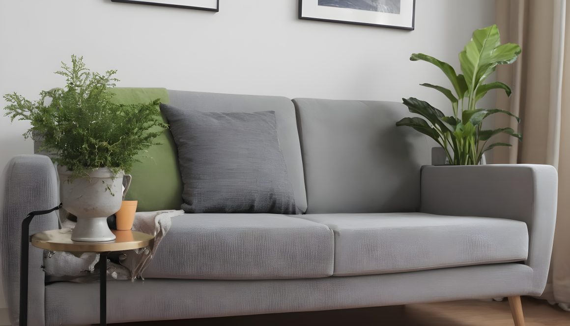 canapé gris minimaliste en idée déco salon