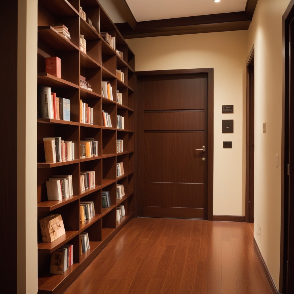 idées déco couloir: une bibliothèque pleine de livres.