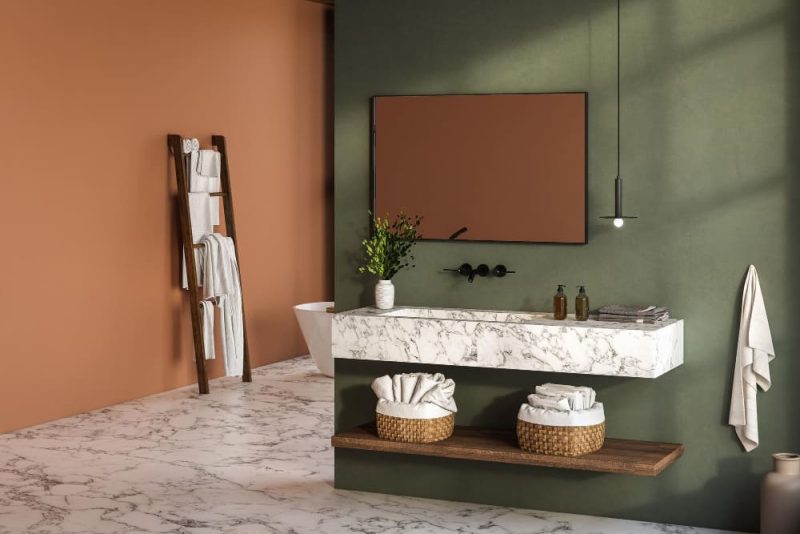 Couleurs tendance salle de bain : les 5 teintes phares en 2025
