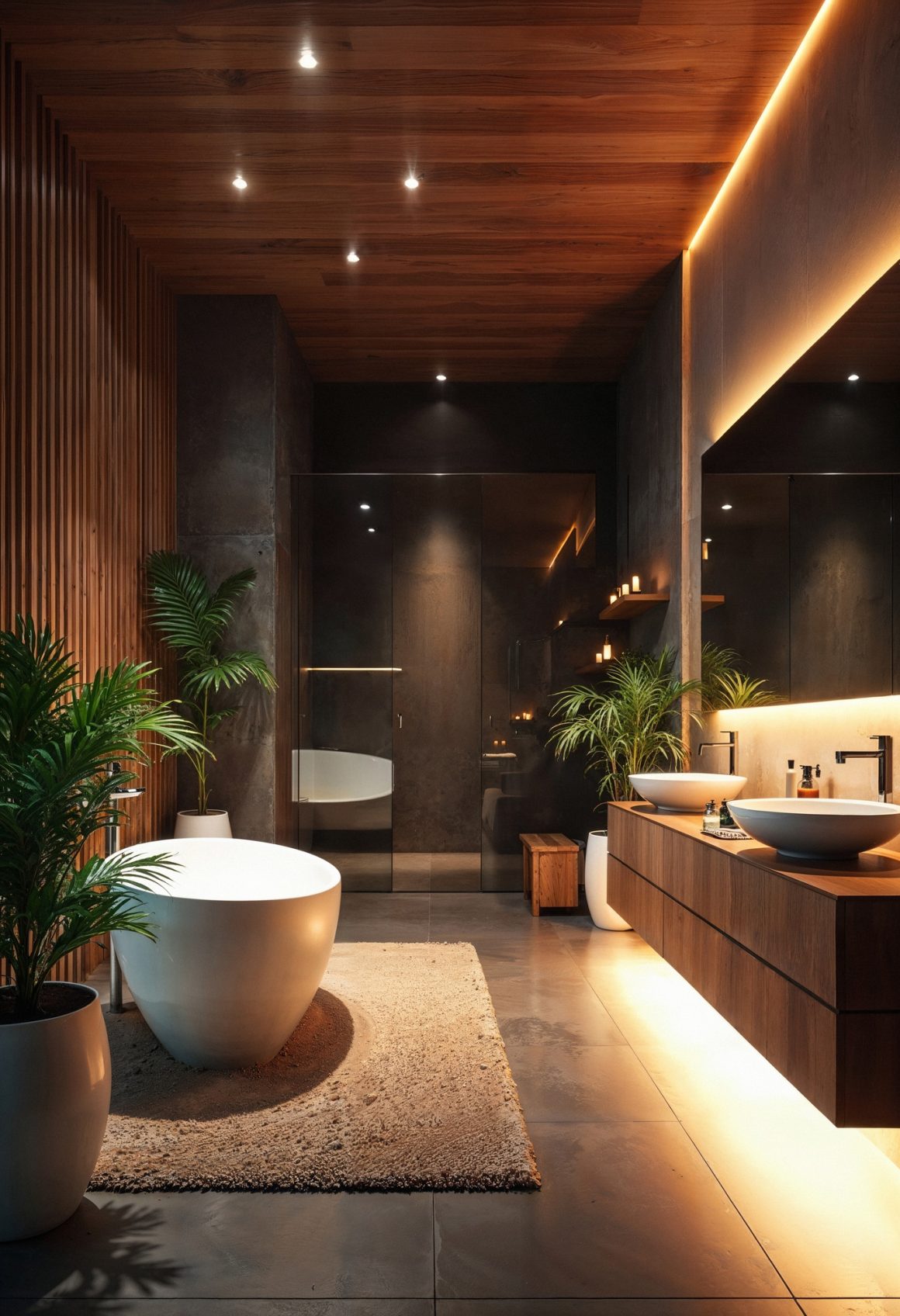 deco toilettes en bois,naturelle et tendance, ambiance intemporelle et sobre
