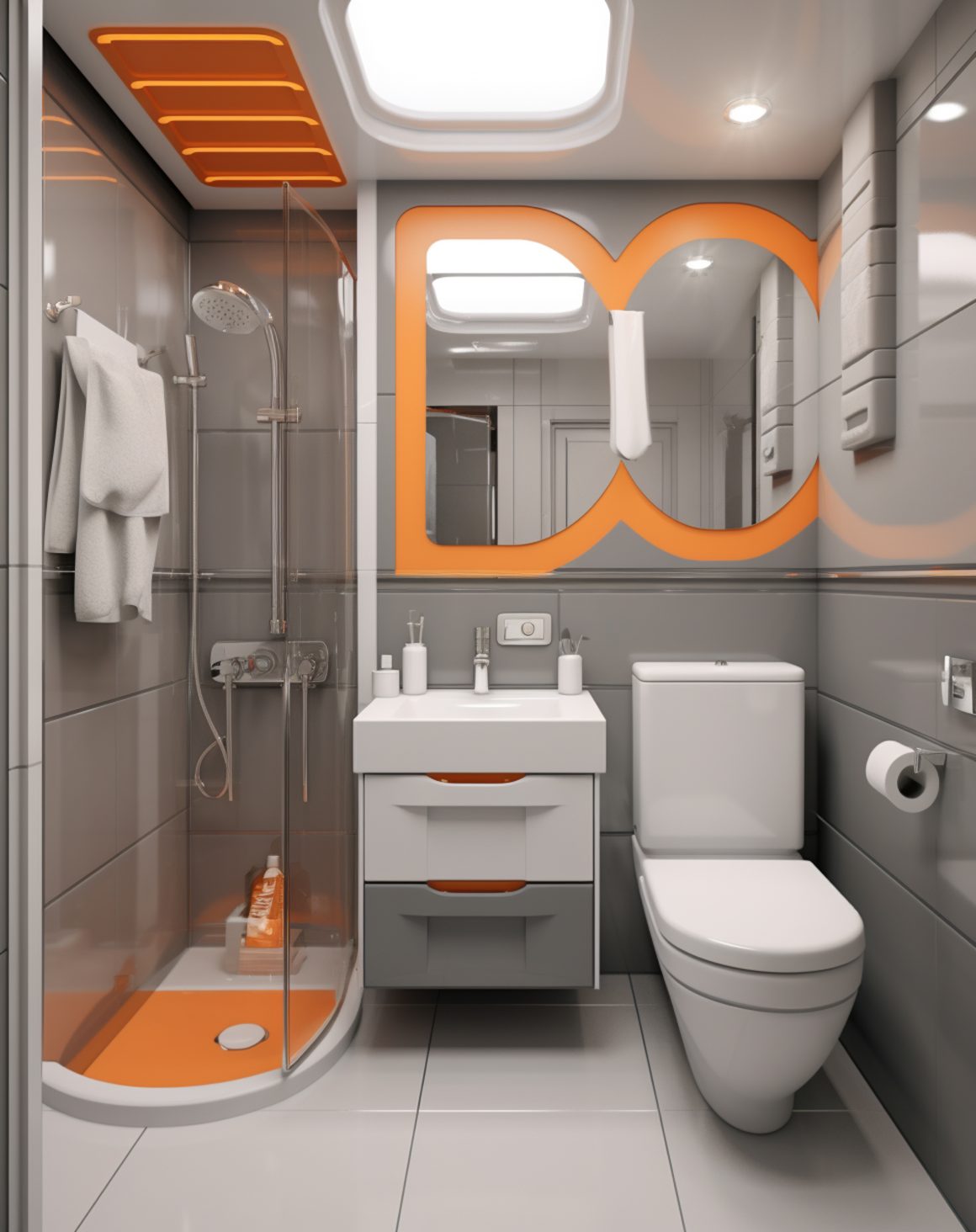 Optez pour un eclairage parfait, deco toilettes chic, visibilite performante