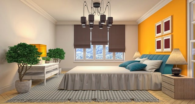 Duo dynamique, orange et beige, peinture apportant lumière à votre intérieur.