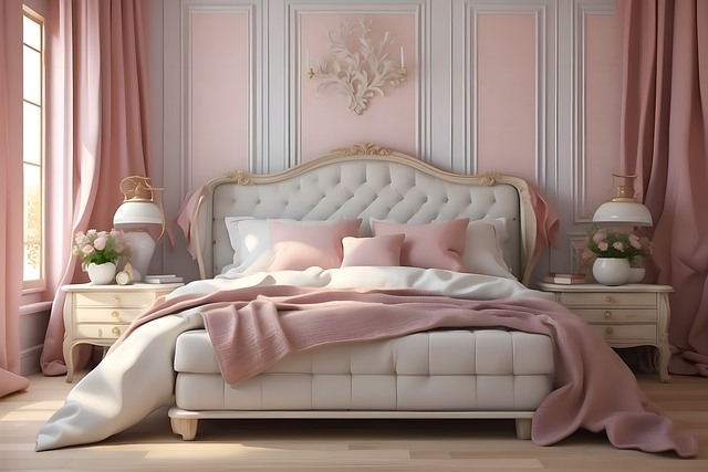 Peinture rose et beige, un équilibre parfait créant un havre sucre