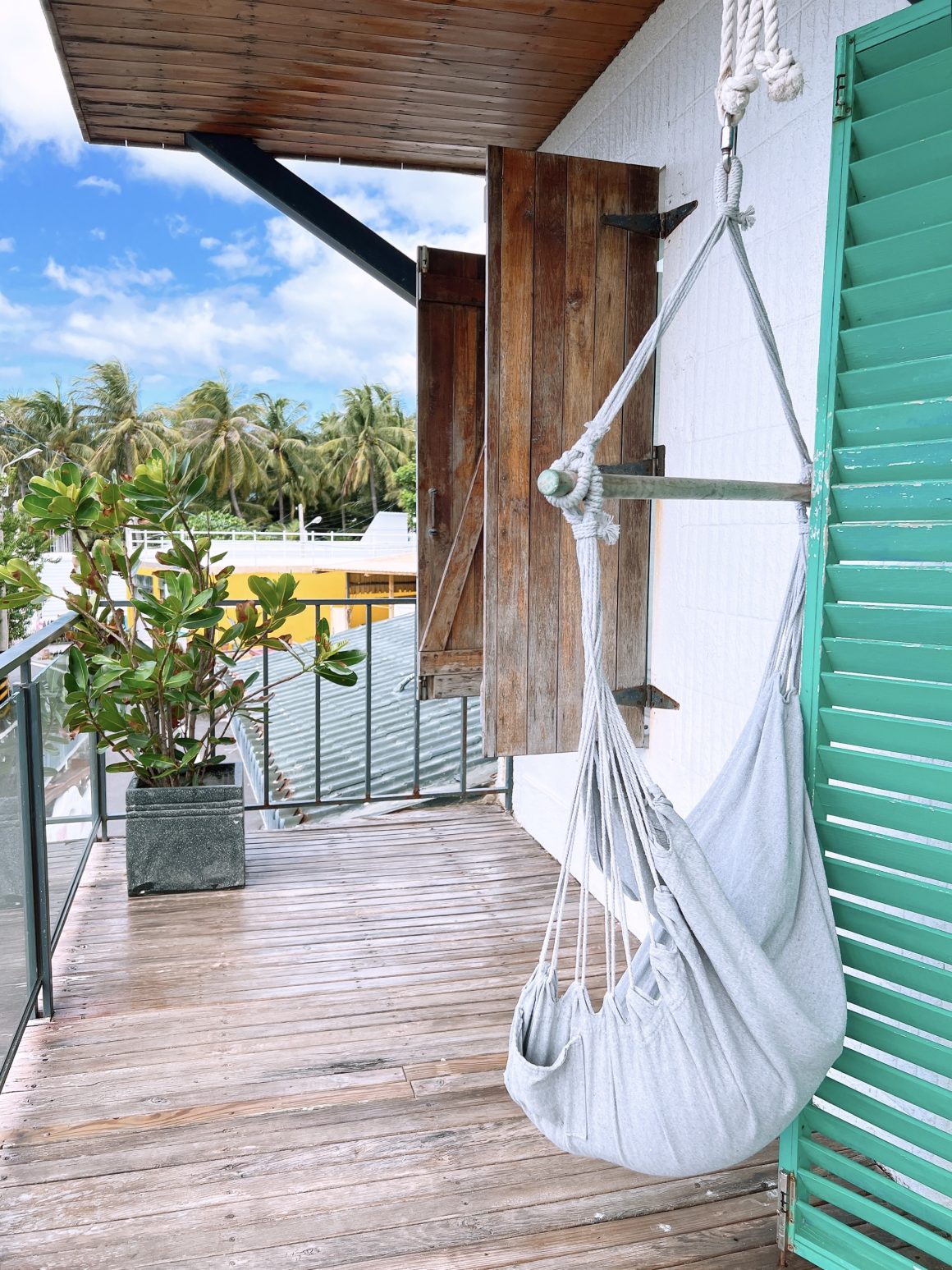 Petite terrasse incluant un hamac