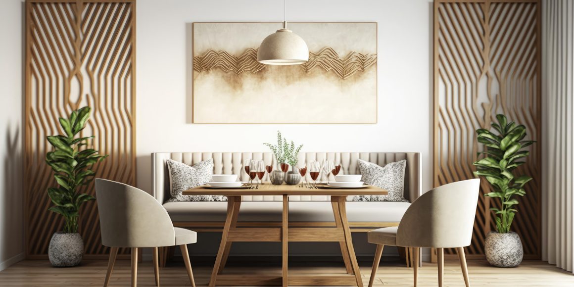 Tasseaux de bois naturel, installés verticalement dans un coin de repos de manière artistique et personnalisée.